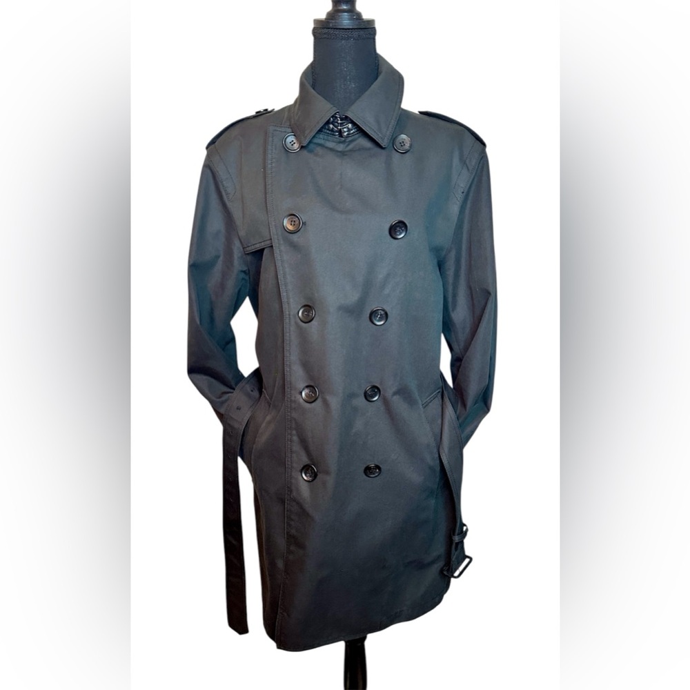 Coach Double Breasted Trench Coat (Like-New; Black; Large) - Picture 7 of 15